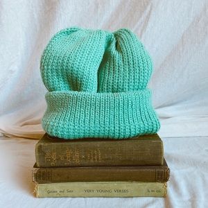 Free People Mint Knit Beanie
